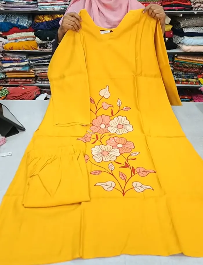 Heavy Vatican Fully Embroidery Top with Plazzo Bottom  | TS3150